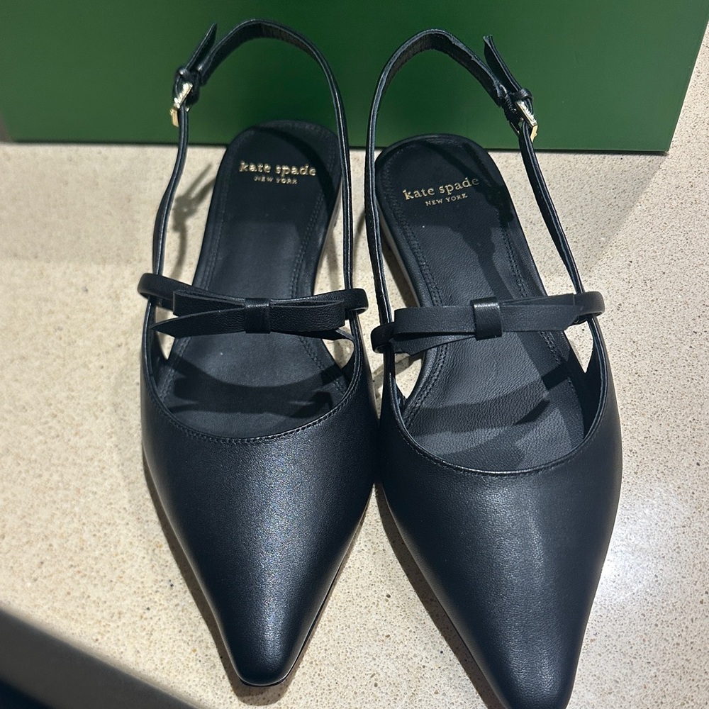 Brand New Kate Spade Carolina Black Flats with Iconic Bow Detail 🖤🖤 - Picture 4 of 10